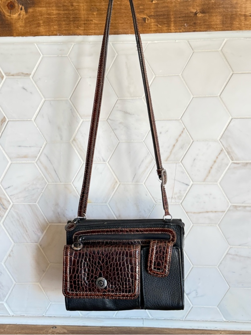 Brighton Embossed leather crossbody